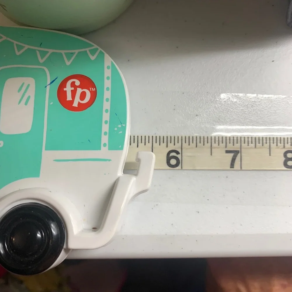 Fisher Price Replacement Activity City Gym Teal White Camper Trailer Mirror Toy